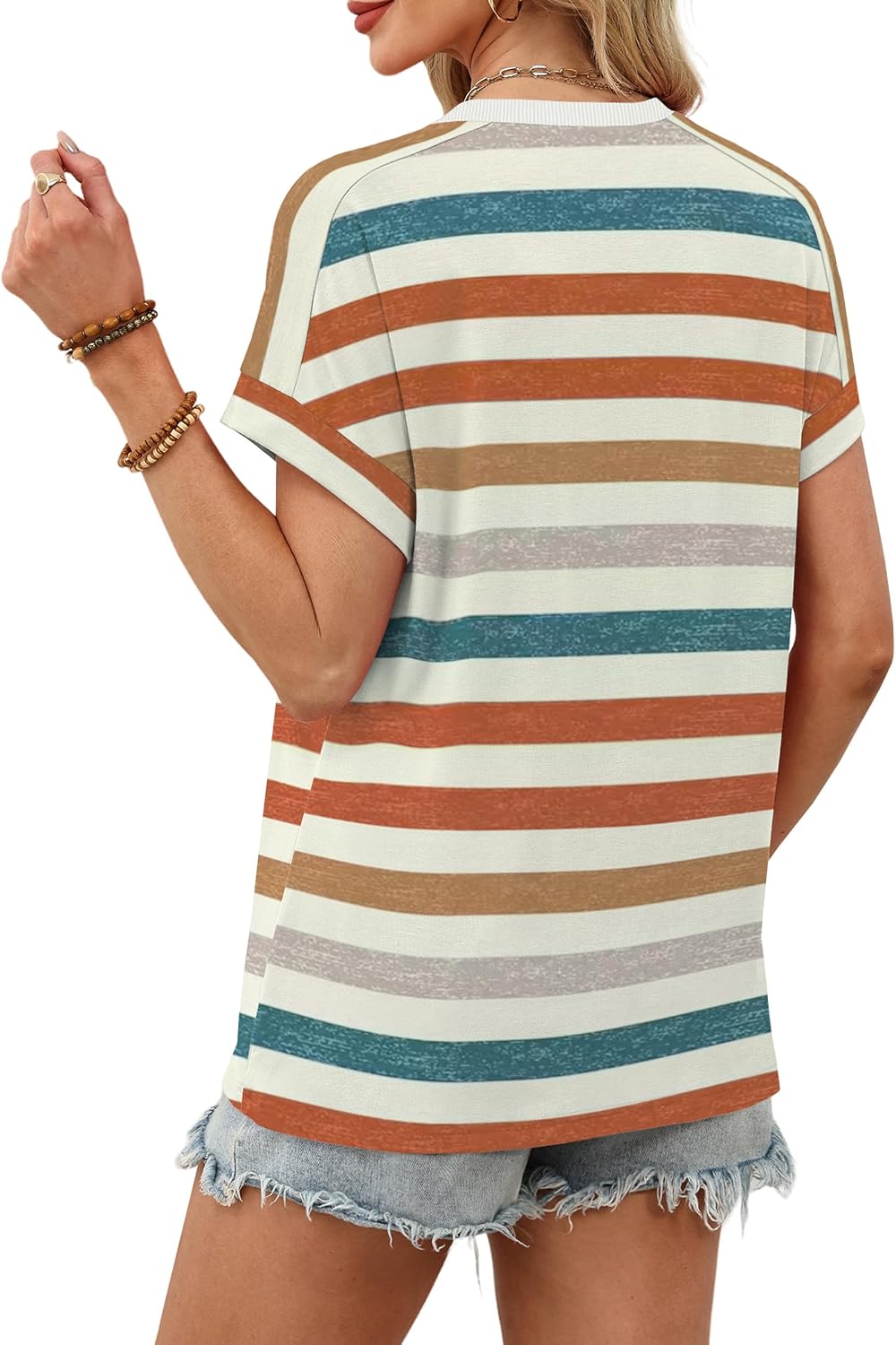 WIHOLL Womens Tops Short Sleeve Shirts Summer Outfits 2026 Spring Dressy Casual Clothes Clothing - Image 5